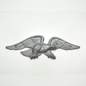 Vintage Cast Aluminum Eagle Plaque Patriotic Americana Federal Man Cave Decor